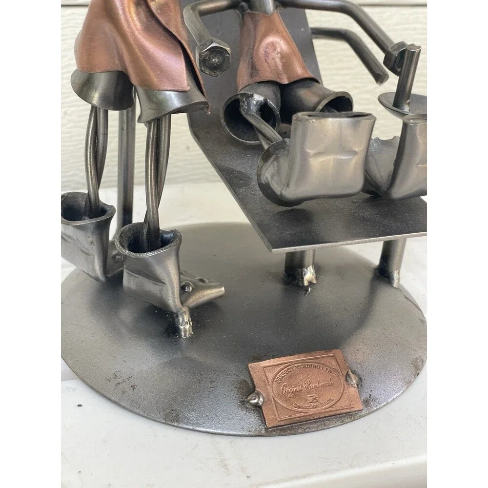 Handmade Nuts & Bolts Dentist Metal Sculpture Figurine Folk Art Dental Gift